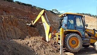 JCB BackhoeCompleted Digging a Plot for HOTEL Construction [upl. by Illom]