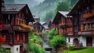 River View of Switzerland 🇨🇭 in rain [upl. by Yeldud]