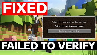 How To Fix Minecraft Failed To Verify Username Error [upl. by Surovy648]