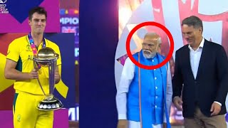 Modi was not happy and looked back at World Cup trophy for Indian Team last time at Home Ground [upl. by Merrili]