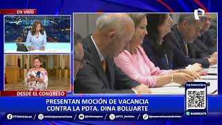 Dina Boluarte presentan moción de vacancia presidencial por permanente incapacidad moral [upl. by Sirrom305]