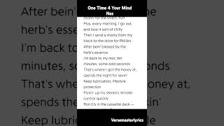 Verse 1 Nas One Time 4 Your Mind Nas [upl. by Initof]