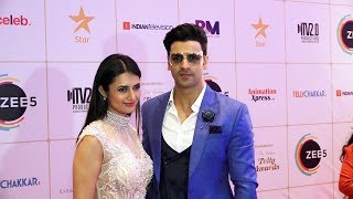 Divyanka Tripathi And Vivek Dahiya At 15th Indian Telly Awards 2019  Red Carpet [upl. by Anaahs]