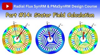 Calculation of the stator field of the synchronous reluctance motor by FEA Part 14 [upl. by Adrea264]