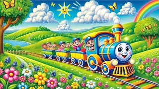 Choo choo train on the track  MORE Mangoo kids Nursery Rhymes amp Kids Songs [upl. by Ecinnaj]