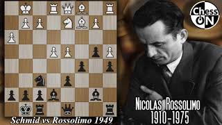 Game of the Day Schmid vs Rossolimo 1949 [upl. by Akinert517]