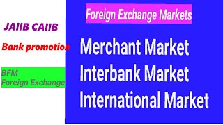 Merchant Market Interbank Market amp International Markets [upl. by Eddra]