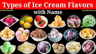 Types of Ice Cream Flavors with Name  30 Types of Ice Cream Flavors Name in English  Part 1 [upl. by Ecal]