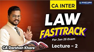 Lec 2 Basics of Company Law  CA Inter Law Free Fastrack Lec For Sep 24 Jan 25  CA Darshan Khare [upl. by Soren]