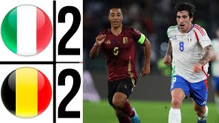 ⚪🔴 ITALY VS BELGUIM 22 italia vs belgio HIGHLIGHTS UEFA NATIONS LEAGUE 202425 [upl. by Pagas]