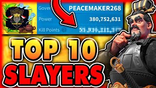 Top 10 HIGHEST KILLPOINTS in Rise of Kingdoms Fall 2024 [upl. by Cirdes]