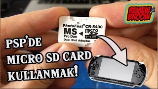 PSPde ÇİFT MICRO SD CARD KULLANMAK Duo Çevirici Adaptörü [upl. by Akihc]