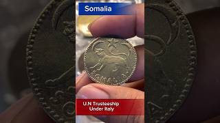 Somalia 1 Somalo 1950 Silver coin numismatics somalia [upl. by Anirtal]