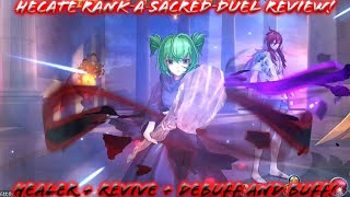 Saint Seiya Awakening  Hecate Rank A Review from Sacred Duel Healer Revive Debuff and Buff [upl. by Leaj]