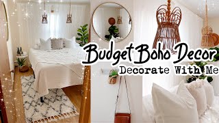 DIY BOHO Decor On A Budget Room Makeover Decorate With Me [upl. by Annayi599]