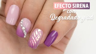 Tutorial EFECTO COLA DE SIRENA  Manicura24 [upl. by Ratcliff727]