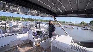 Sunseeker 76 Yacht  Power Up Docking And Maneuvering [upl. by Hennebery]