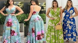 Vestidos largas de moda mujers 2023 Moda feminina 2023Beautiful long dress design 2023 [upl. by Pasco]