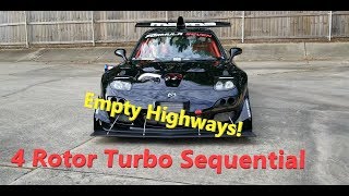 Turbo 4 Rotor F1 Air Shifted Sequential BLASTS Highways During Social Distancing [upl. by Inal]