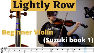 Lightly Row play along for violin Suzuki book 1 [upl. by Neyr]