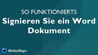 So signieren Sie ein Microsoft Word Dokument [upl. by Nikolos125]