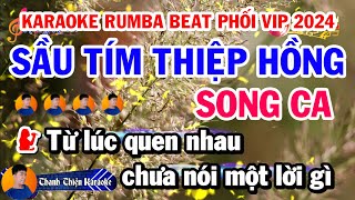 Karaoke Sầu Tím Thiệp Hồng  Rumba Beat Phối Chuẩn Vip 2024 Song Ca [upl. by Tuttle674]