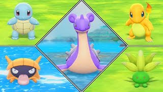 Pokémon Lets Go Pikachu Shiny Hunting Highlights 07 Lapras Charmander Squirtle Shellder [upl. by Emyle489]