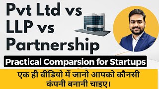 Pvt Ltd vs LLP vs Partnership Comparsion  LLP vs Private Limited Company  Pvt Ltd vs LLP Taxation [upl. by Artemisa]