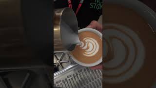 Barista Life Daily Latte Art Tutorial Swan Tulip 💐 🦢Asmr baristadaily baristalife art asmr [upl. by Hauger]