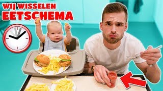 1 DAG VAN EETSCHEMA WISSELEN MET EEN BABY Challenge [upl. by Yzmar]