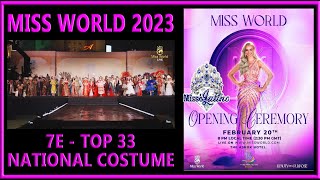 Miss World 2023  7E  Top 33 National Costume [upl. by Bowra248]