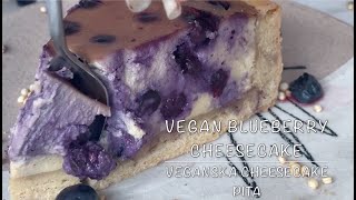 Vegan blueberry cheesecake  Veganski borovničev cheesecake [upl. by Octavian]