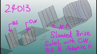 24013  Some different methods of slanted brise soleil in Revit [upl. by Airekahs]