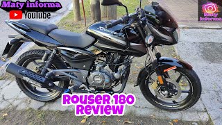 rouser 180 review y información de la moto [upl. by Iddet]