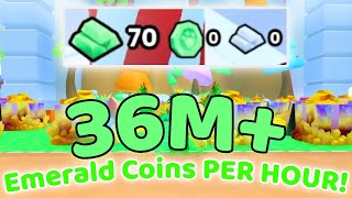 How to get 36M Emerald Coins an hour  Pet Simulator 99 [upl. by Taryne]