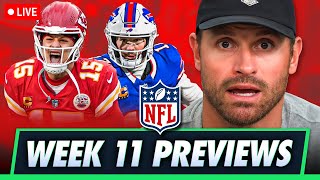 Chiefs vs Bills Ravens vs Steelers amp Bengals Attempt to Stay Alive  NFL WK 11 Previews [upl. by Ahcurb]