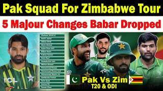 5 Major changes in PAK squad for Zimbabwe tour 2024  Pakistan Vs Zimbabwe Sereis 2024 [upl. by Zacherie]