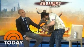 Sacha Baron Cohen As ‘Nobby’ Butcher Handcuffs Himself To Matt Lauer  TODAY [upl. by Atalanta]