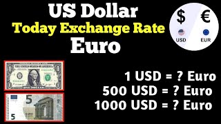 Shocking  US dollar exchange rate euro today  what is the rate of dollar to euro  USD to EUR [upl. by Aurelea490]