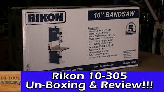 Rikon 10305 Benchtop Bandsaw Unboxing and Review [upl. by Talanta846]