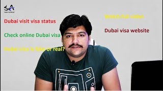 How to check dubai visit visa status online [upl. by Damalus547]