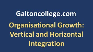 Organisational Growth Vertical and Horizontal Integration [upl. by Aislehc]