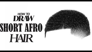 How to Draw Realistic Short Afro hair  Step by Step  No timelapse [upl. by Everson458]