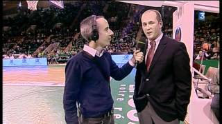 Bertrand Gineys interviewé à la mitemps du match Limoges CspStb Le Havre [upl. by Mychael]