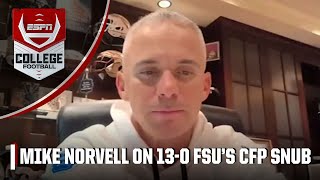 FSUs Mike Norvell on CFP snub I was just hurt for our players  ESPN College Football [upl. by Popper]