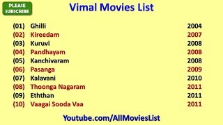 Vimal Movies List [upl. by Otilegna]