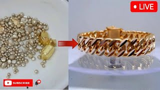 How to make a beautiful 18k gold necklace 🔥🔨 gold18k viral video silver jewellry jewelry [upl. by Dario]