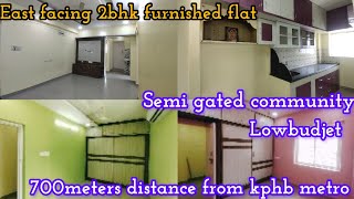 Hmda approved 2bhk east facing furnished flat for sale in Kukatpally near kphb metro station [upl. by Crenshaw]