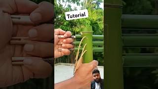 Bamboo creations with 3 arrow 🏹 ➡️ bamboo slingshot diy tutorial [upl. by Ennovahs]