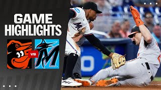 Orioles vs Marlins Game Highlights 72524  MLB Highlights [upl. by Asyral]